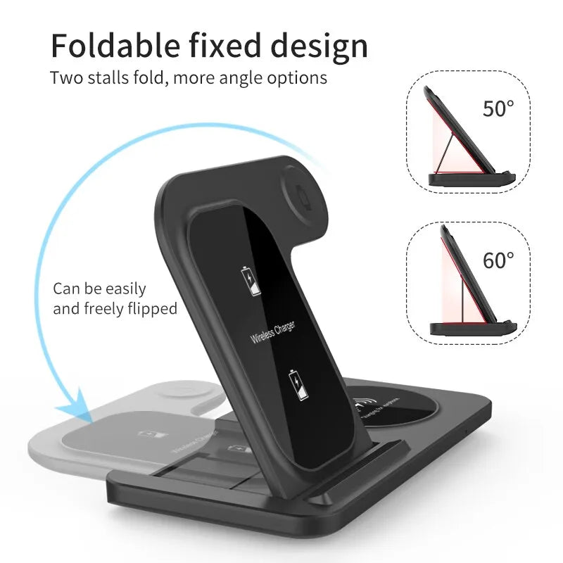 3 in 1 Wireless Foldable Charging Station