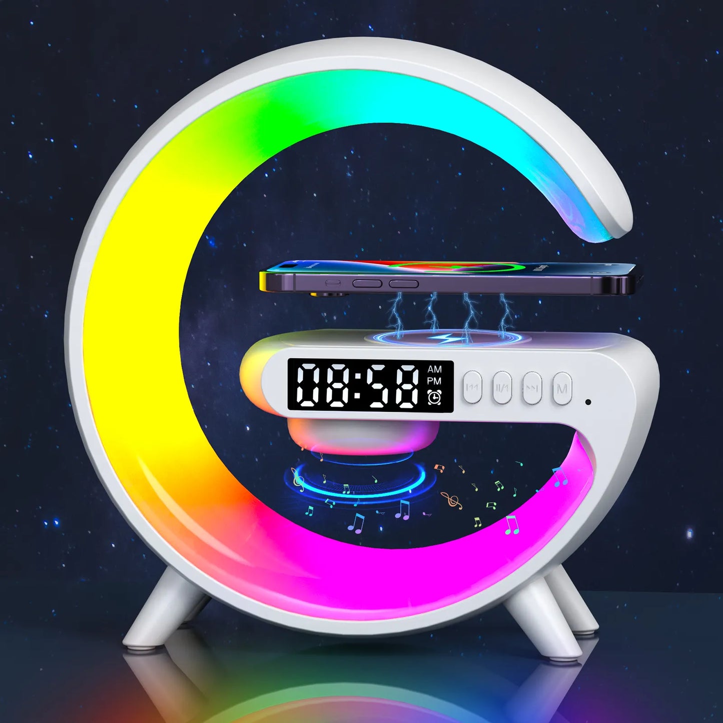 Mini Wireless Charger, Speaker & Light