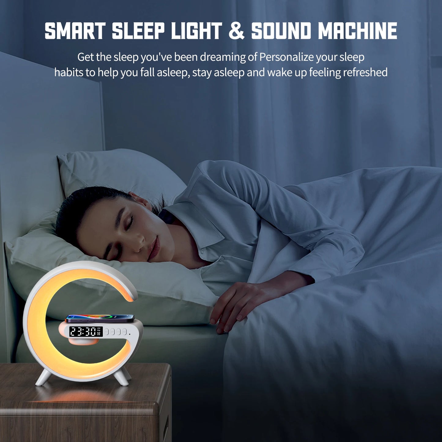 Mini Wireless Charger, Speaker & Light