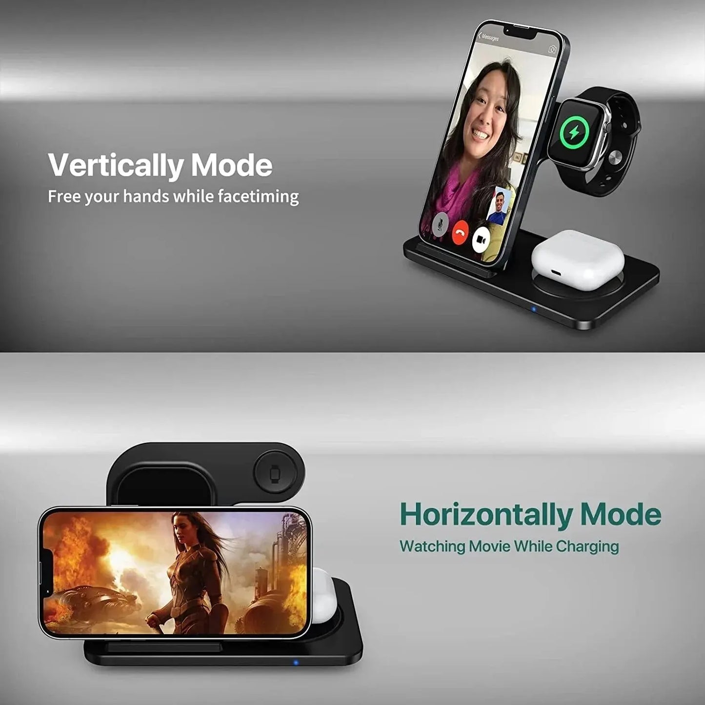 3 in 1 Wireless Foldable Charging Station